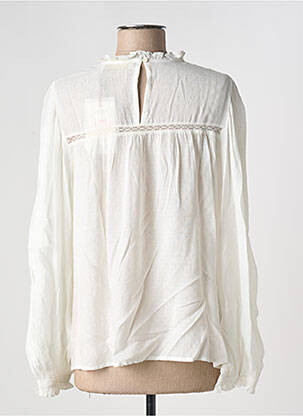 Blouse fermeture boutonnée au dos manches longues blanc LA PETITE ETOILE femme