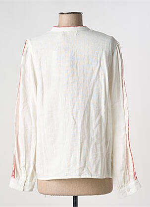 Chemisier coupe droite manches longues blanc LA PETITE ETOILE femme