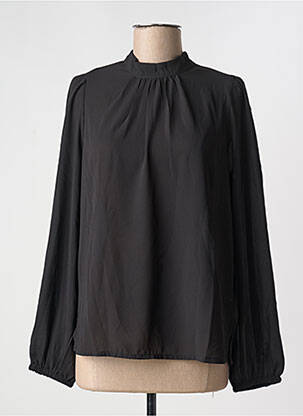 Blouse fermeture boutonnée au dos manches longues noir ICHI femme