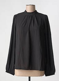 Blouse fermeture boutonnée au dos manches longues noir ICHI femme