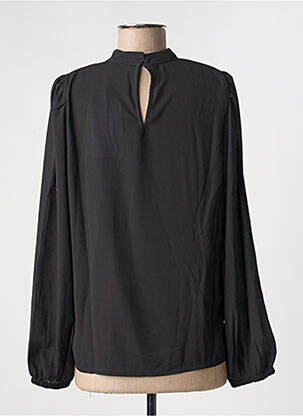 Blouse fermeture boutonnée au dos manches longues noir ICHI femme