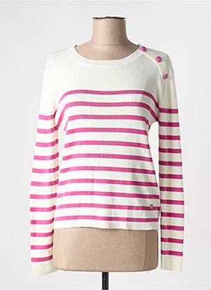 Pull coupe cintrée manches longues beige LA PETITE ETOILE femme