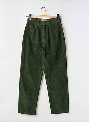Pantalon droit vert THINKING MU pour femme