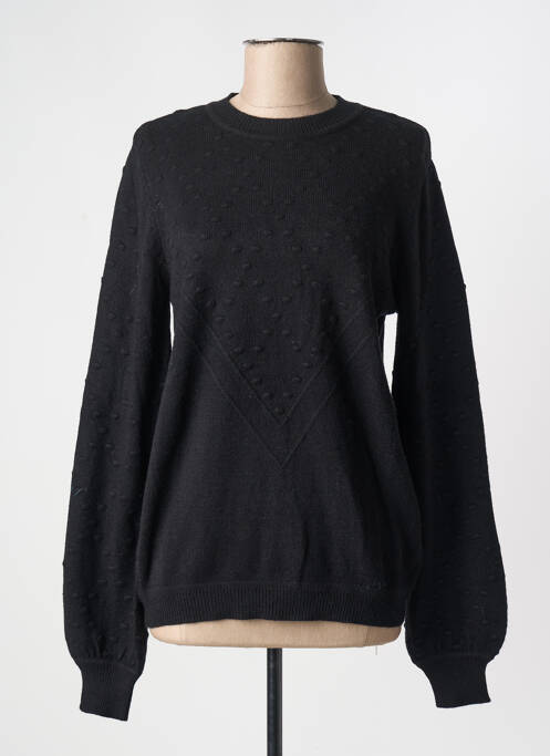 Pull coupe cintrée manches longues noir B.YOUNG femme