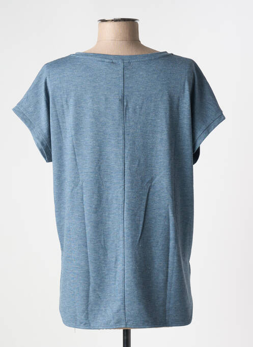 T-shirt coupe droite manches courtes bleu ICHI femme