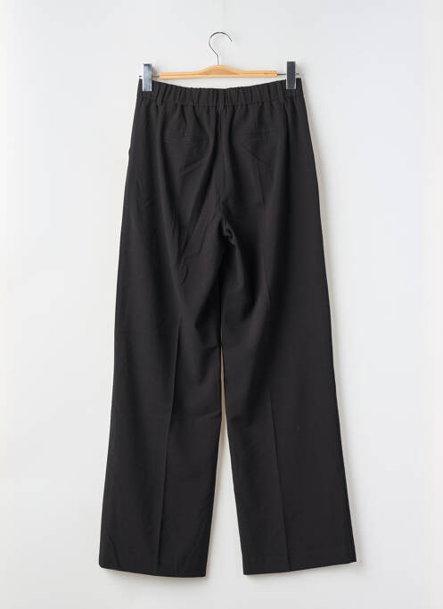 Pantalon droit fermeture zippée sous rabat avec crochet noir B.YOUNG femme