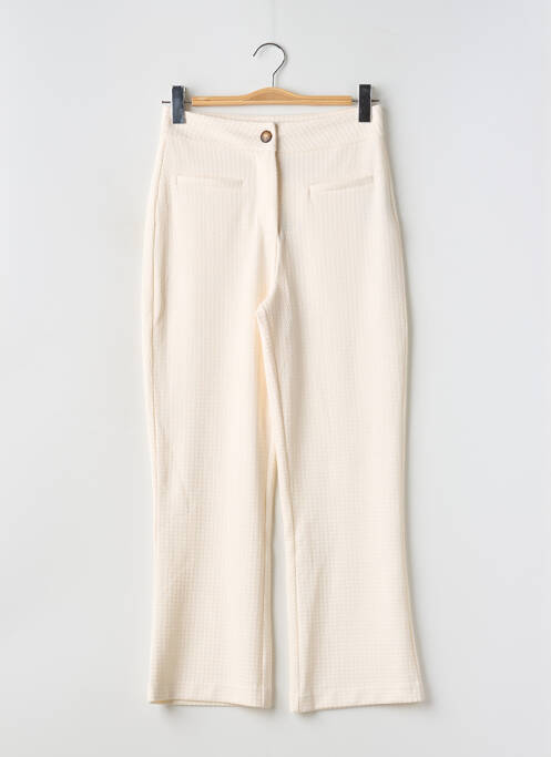 Pantalon droit beige ICHI pour femme