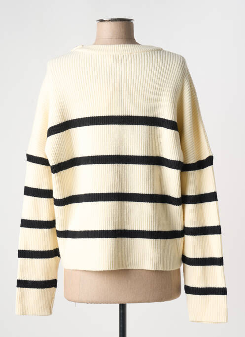 Pull col rond manches longues beige LA PETITE ETOILE femme