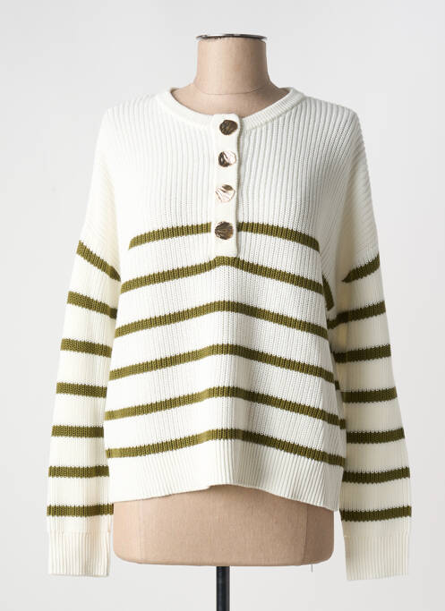 Pull stretch manches longues blanc VILA femme