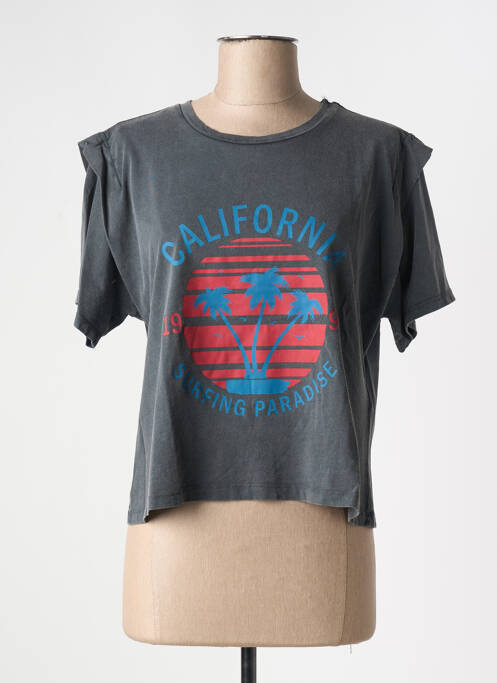 T-shirt gris PIECES pour femme