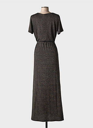 Robe longue manches courtes manches courtes noir PIECES femme