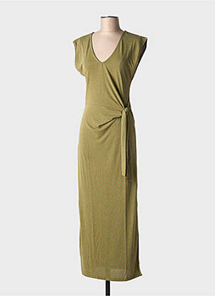 Robe longue manches courtes manches courtes vert VILA femme