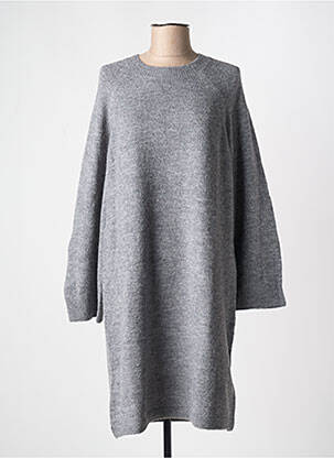 Robe mi-longue manches longues manches longues gris B.YOUNG femme