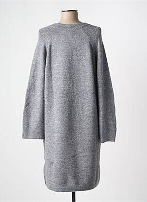 Robe mi-longue manches longues manches longues gris B.YOUNG femme