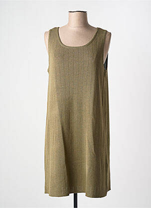 Robe mi-longue sans manche sans manche vert PIECES femme