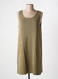 Robe mi-longue sans manche sans manche vert PIECES femme