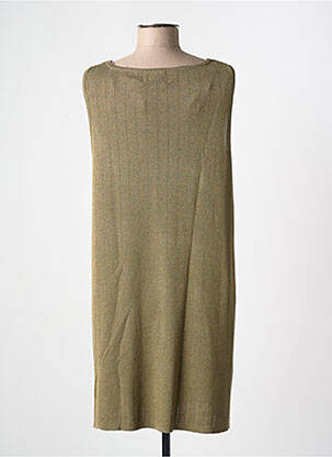 Robe mi-longue sans manche sans manche vert PIECES femme