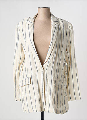 Veste casual col tailleur beige ICHI femme