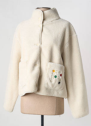 Veste casual coupe droite beige THINKING MU femme