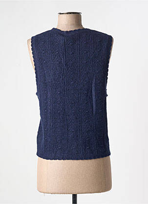 Gilet sans manche maille tricot bleu LA PETITE ETOILE femme