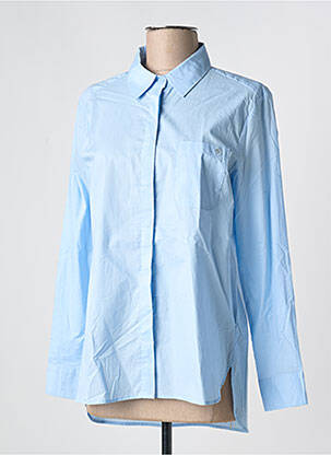 Chemisier coupe droite manches longues bleu LA PETITE ETOILE femme