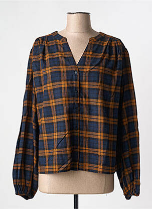 Chemisier bleu ICHI pour femme