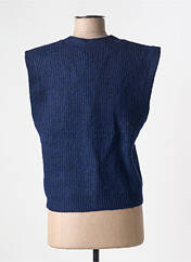 Gilet manches courtes bleu ICHI pour femme seconde vue