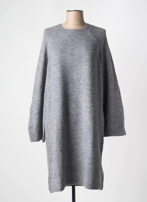 Robe mi-longue manches longues manches longues gris B.YOUNG femme
