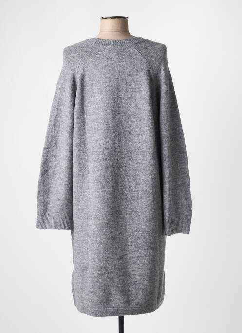 Robe mi-longue manches longues manches longues gris B.YOUNG femme