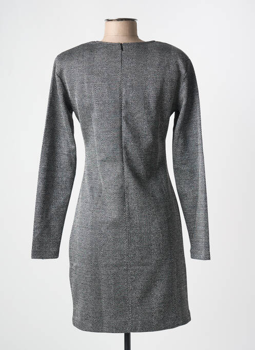 Robe courte manches longues manches longues noir ICHI femme