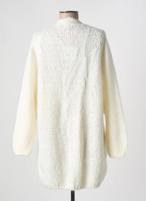 Gilet manches longues maille maille poilu blanc MARIE ILE DE RE femme