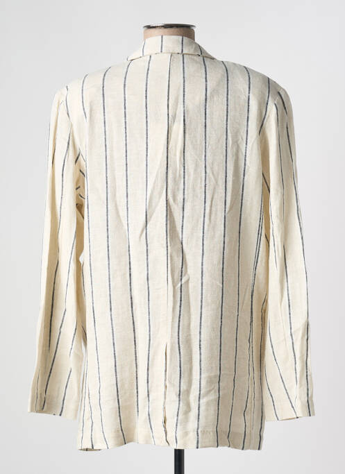 Veste casual col tailleur beige ICHI femme