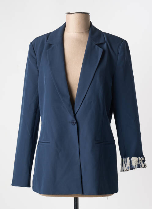 Blazer coupe cintrée bleu ICHI femme