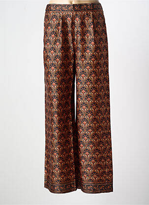 Pantalon large coupe fluide taille normale marron LA PETITE ETOILE femme