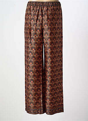 Pantalon large coupe fluide taille normale marron LA PETITE ETOILE femme