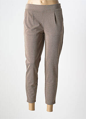 Jegging tissage chiné taille normale marron ICHI femme