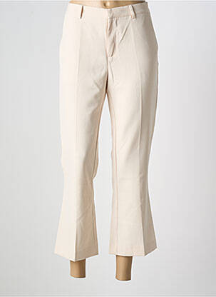 Pantalon 7/8 taille à pinces taille normale beige ICHI femme
