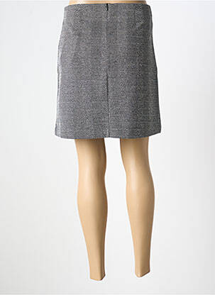 Jupe courte taille élastique gris ICHI femme