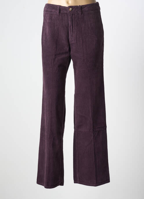 Pantalon flare stretch taille haute violet LABDIP femme