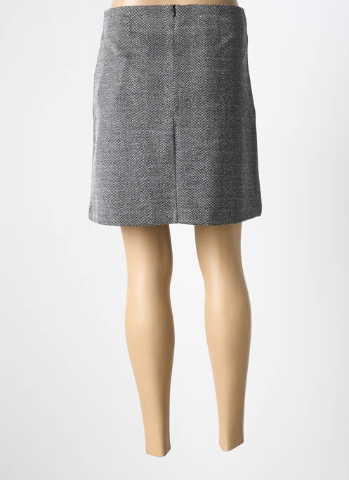 Jupe courte taille élastique gris ICHI femme