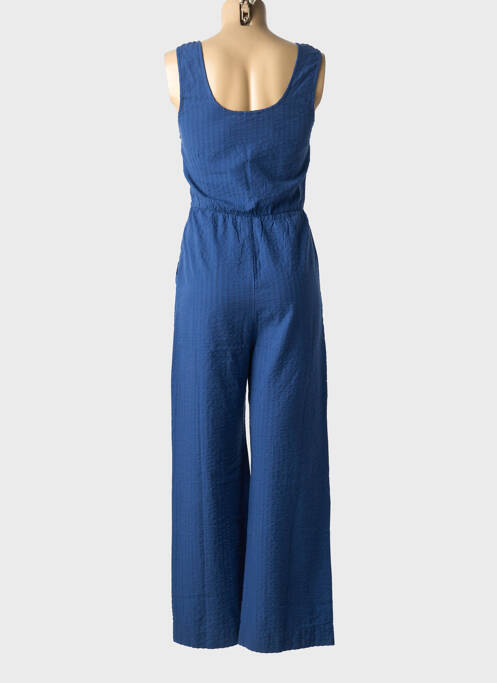Combi-pantalon tissage crêpe sans manche bleu THINKING MU femme