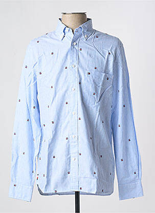 Chemise manches longues imprimé rayures bleu TOMMY HILFIGER homme