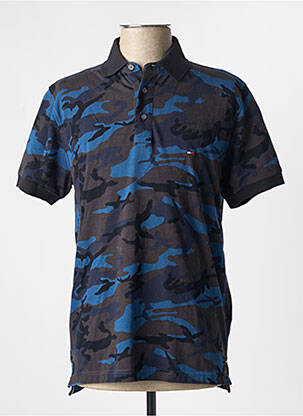 Polo coupe cintrée manches courtes noir TOMMY HILFIGER homme