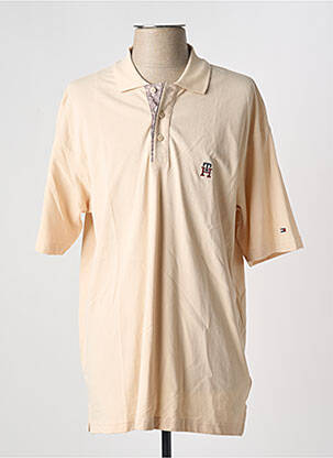Polo coupe droite manches courtes beige TOMMY HILFIGER homme
