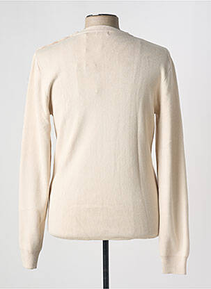 Pull col rond manches longues beige SERGE BLANCO homme
