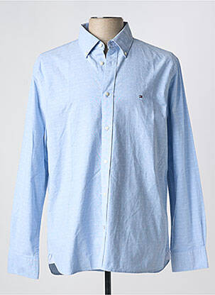 Chemise manches longues coupe droite bleu TOMMY HILFIGER homme