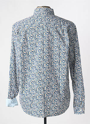 Chemise manches longues coupe droite bleu SERGE BLANCO homme
