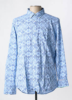 Chemise manches longues imprimé fleurs bleu NEW ZEALAND AUCKLAND homme
