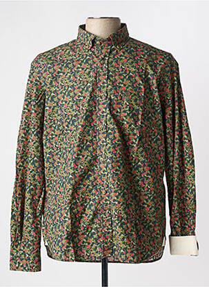 Chemise manches longues imprimé fleurs vert SERGE BLANCO homme