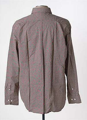 Chemise manches longues imprimé fantaisie marron EDEN PARK homme